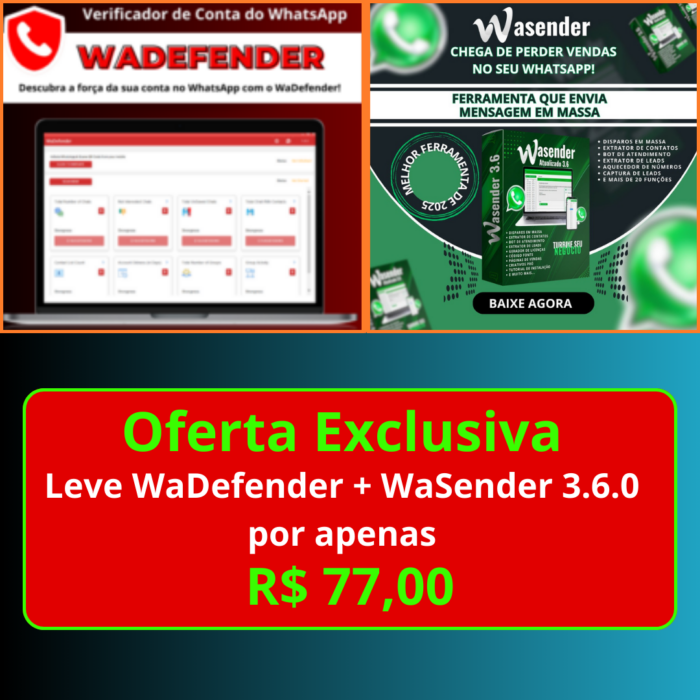Combo WaSender e WaDefender